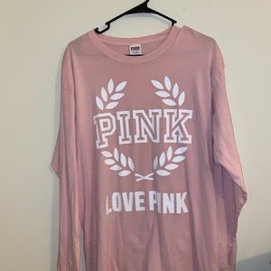 Pink victoria secret long sleeve t shirt